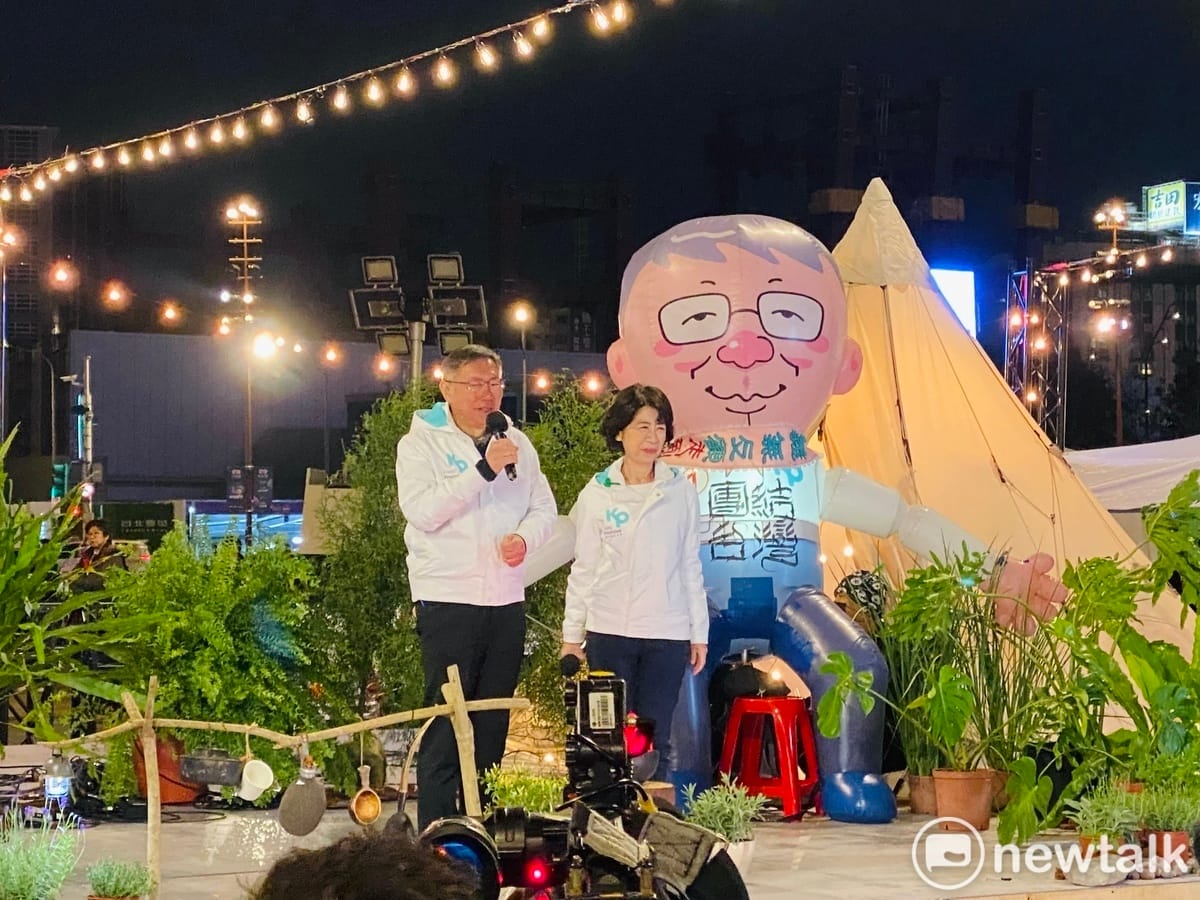 民眾黨總統候選人柯文哲、柯妻陳佩琪。 圖：周煊惠 / 攝