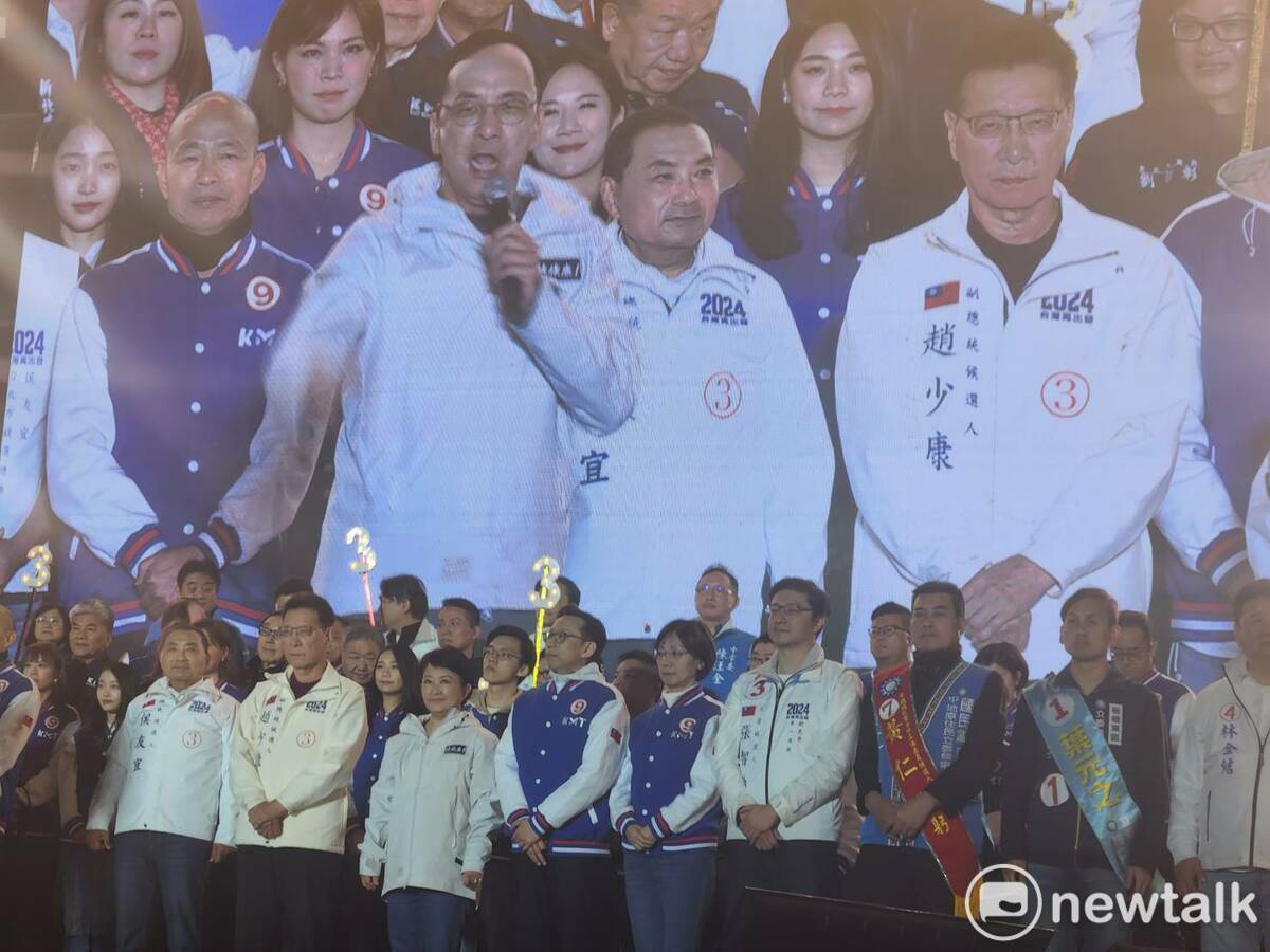 國民黨選前之夜砲轟民進黨。 圖：黃建豪/攝