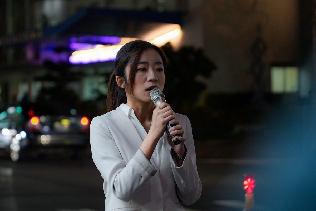 謝子涵發表落選感言。 謝子涵競總/提供