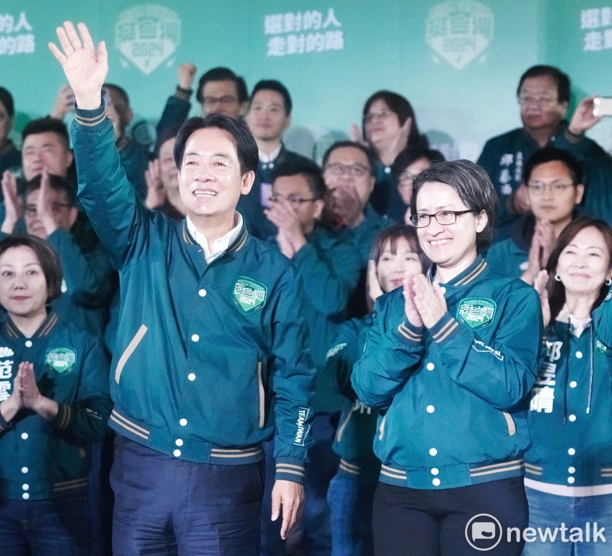 民進黨正副總統當選人賴清德、蕭美琴。 圖：張良一攝