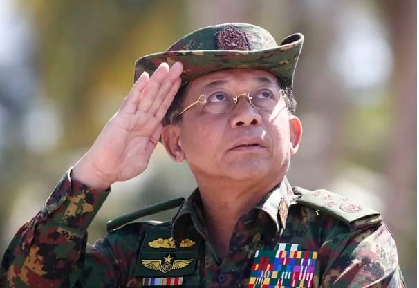 緬甸軍政府領袖敏昂來。 圖 : 翻攝自騰訊網/珄產隊（資料照）。