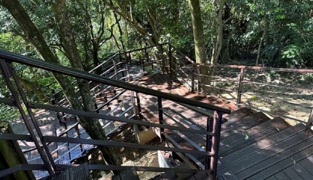碧溪步道是連接大崙頭山和大崙尾山的重要路徑，全程約1450公尺，無陡坡、少階梯，步道更是幾乎都在樹蔭下，使得漫步其中更加輕鬆自在。 圖：翻攝自台北市政府工務局大地工程處