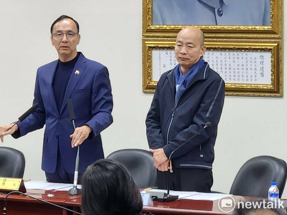 國民黨主席朱立倫（左）。 圖：黃建豪/攝（資料照）