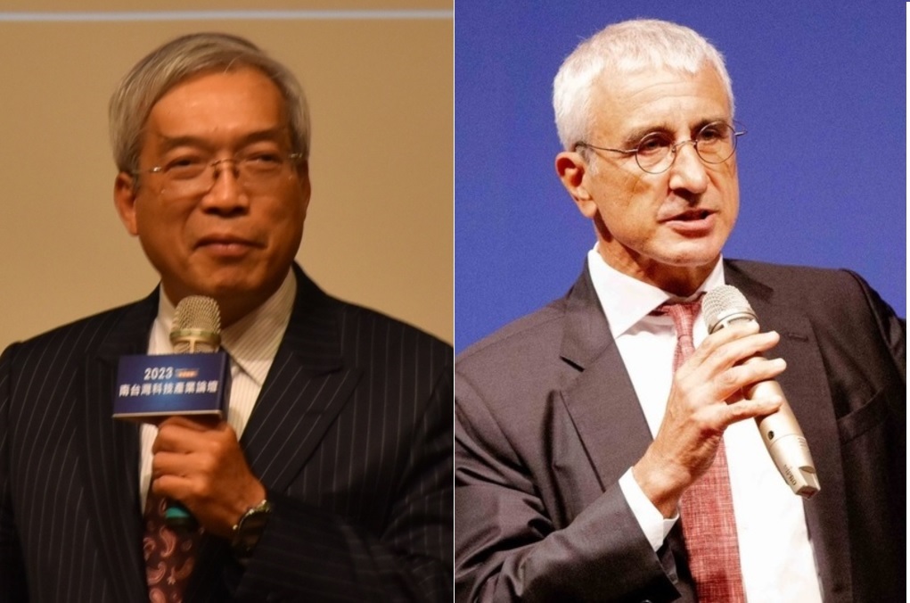 財信傳媒董事長謝金河、寬量國際策略長谷月涵 圖：孫家銘/攝、QIC 寬量國際臉書