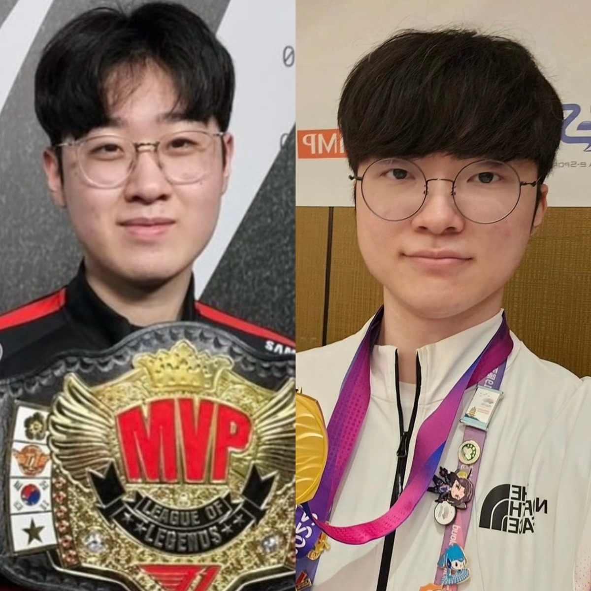 Zeus（左）的「減肥定義」被Faker吐槽。 圖：翻攝自Zeus、Faker IG