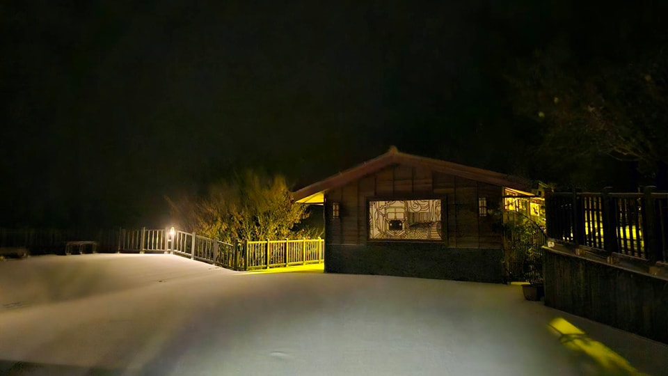 降雪熱門景點太平山零下3.2度，積雪3公分。 圖：取自太平山國家森林遊樂區