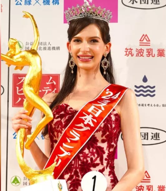 2024日本小姐選美比賽由烏克蘭出身、已取得日本國籍的26歲椎野卡洛琳娜奪得后冠。 圖 : 翻攝自Miss Nippon官網