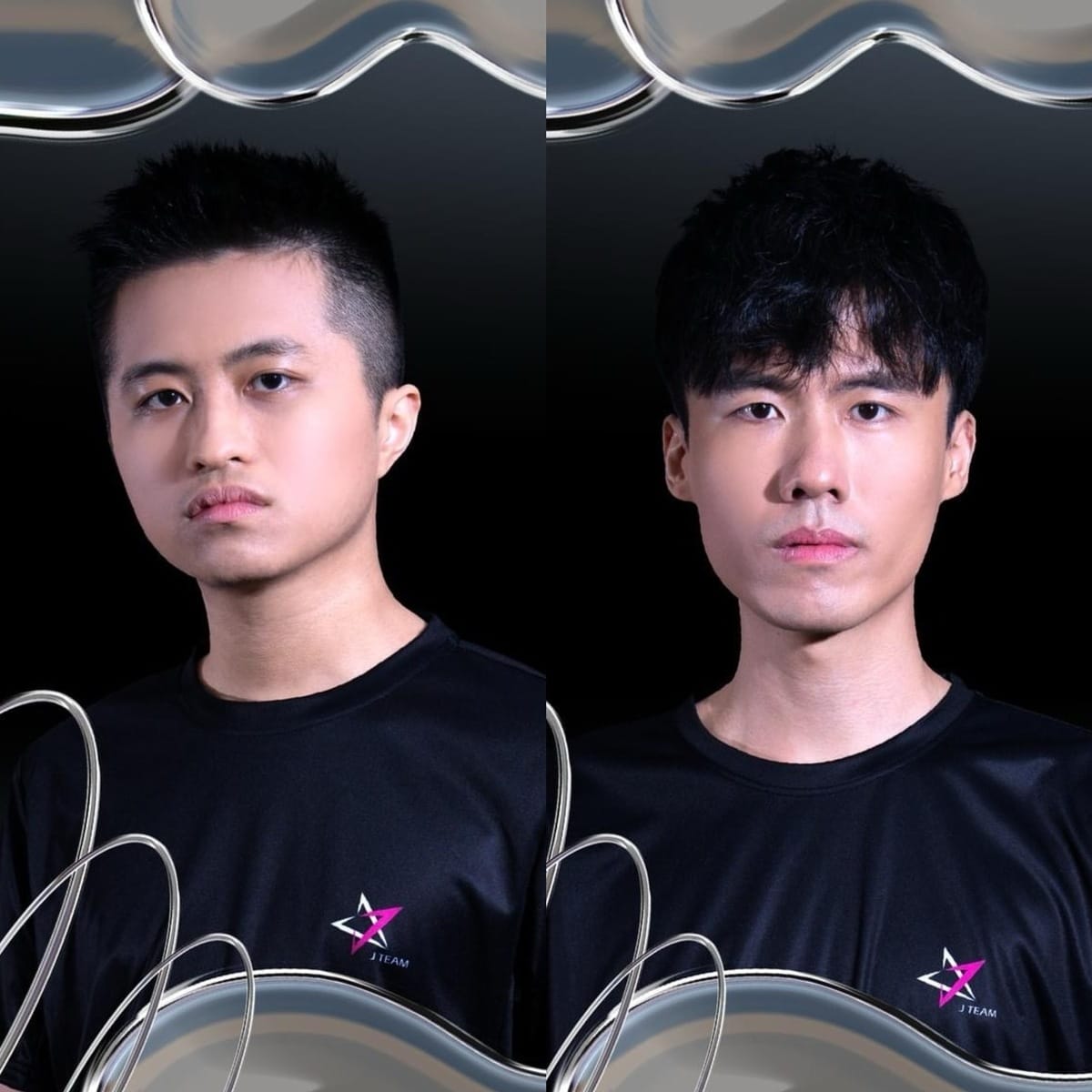 賽季剛開不久，J Team便宣布了輔助選手Enso（右）因個人原因暫別賽場、上路選手Hanabi正式離隊的消息 圖：翻攝自J Team FB