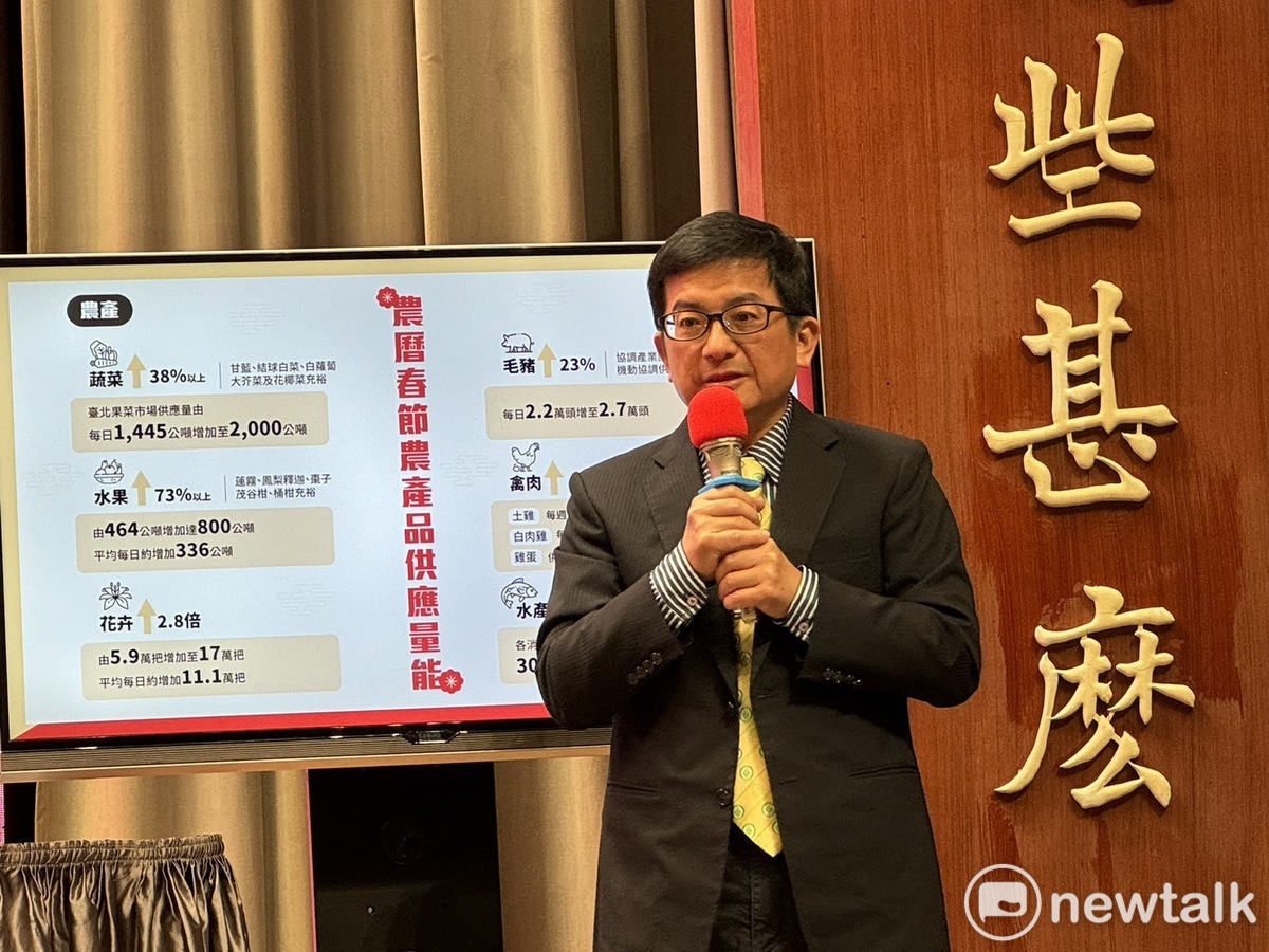 農曆春節將至 農業部：供應充裕可滿足民眾年節採購需求