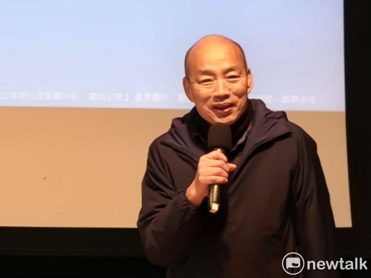 韓國瑜與國民黨新科立委分享立委心得。 圖：黃建豪/攝