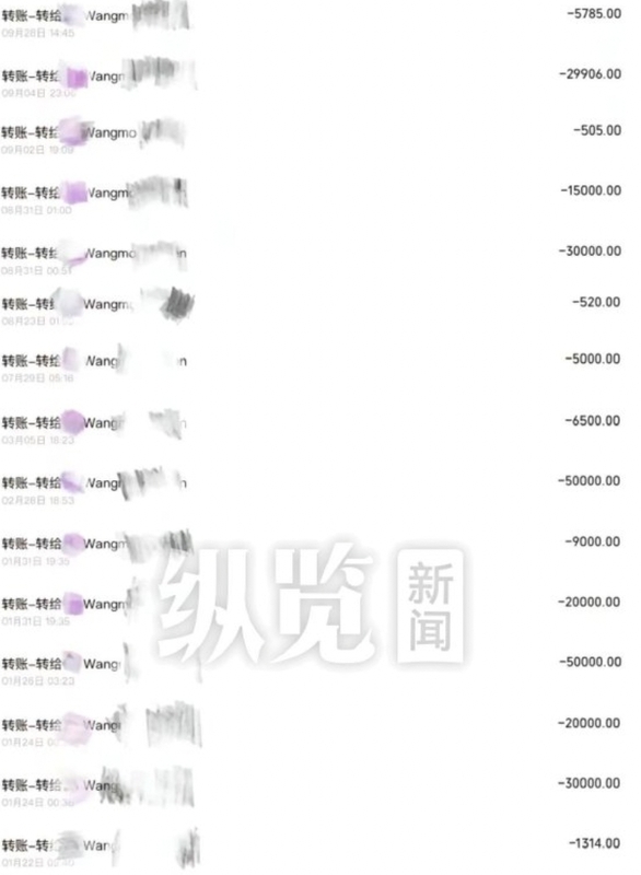劉姓丈夫近日受訪時反駁，該 160 萬中僅有「14 萬是馬諾自己的錢」，因為其餘的錢都是自己之前轉給對方的。他附上此前匯款紀錄證明 圖：取自中國媒體「綜覽新聞」
