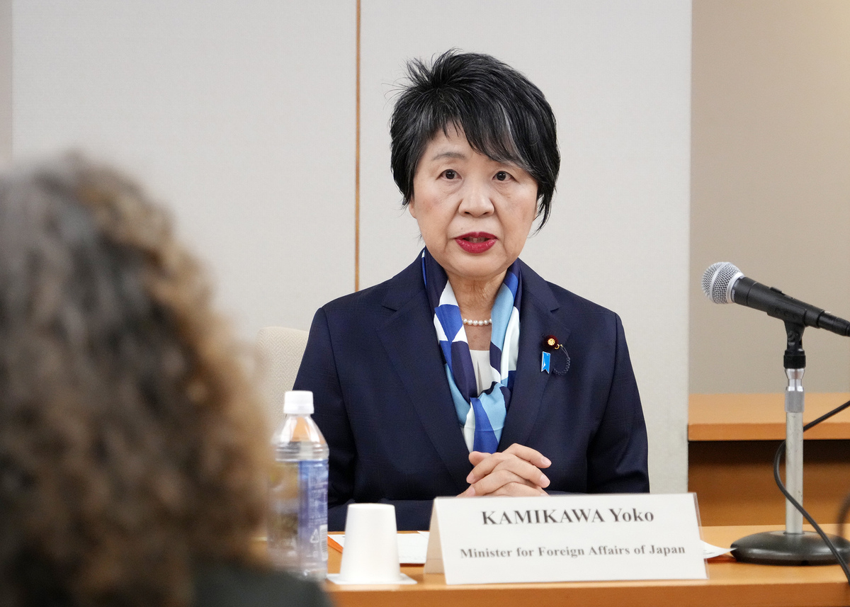 日本外務大臣上川陽子。 圖：取自日本外務省 X