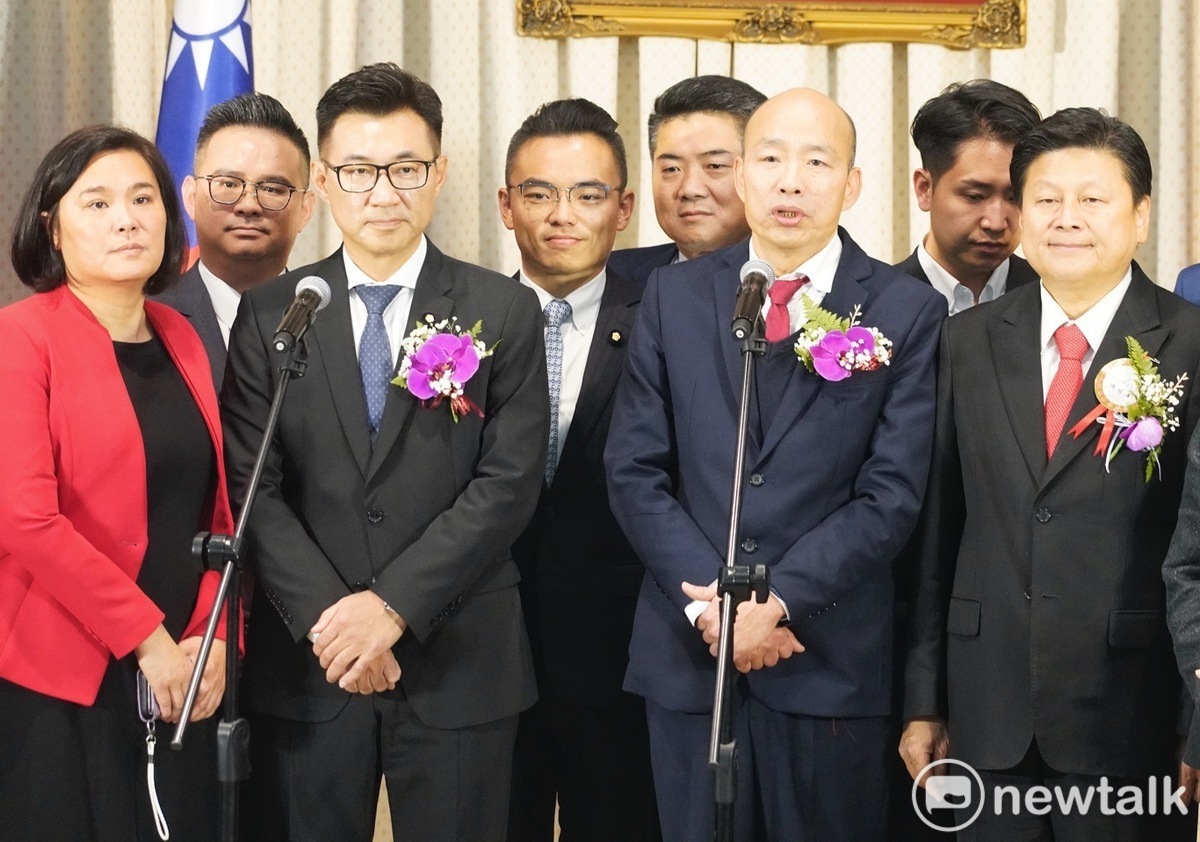 韓國瑜、江啟臣宣誓就任立法院正副院長後接受媒體訪問 圖：張良一/攝