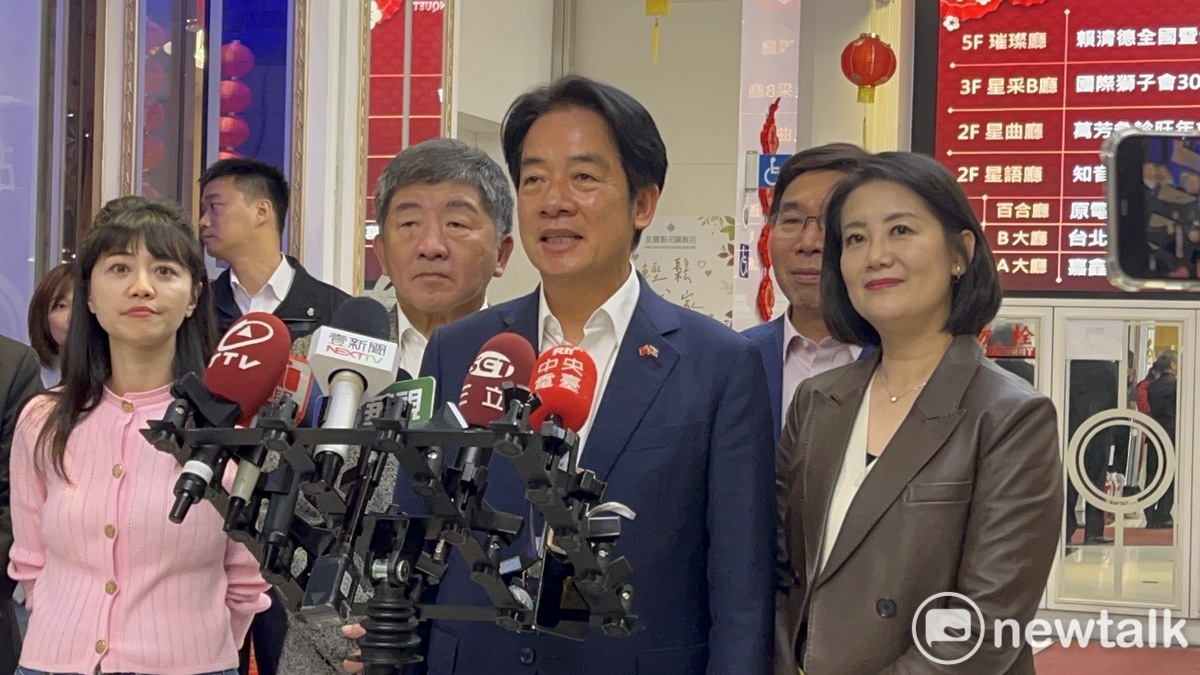 賴清德說，游錫堃是民主前輩，風骨讓人非常欽佩，今天沒有辦法順利連任，相信社會應該都會感到很可惜。 圖：黃宣尹攝