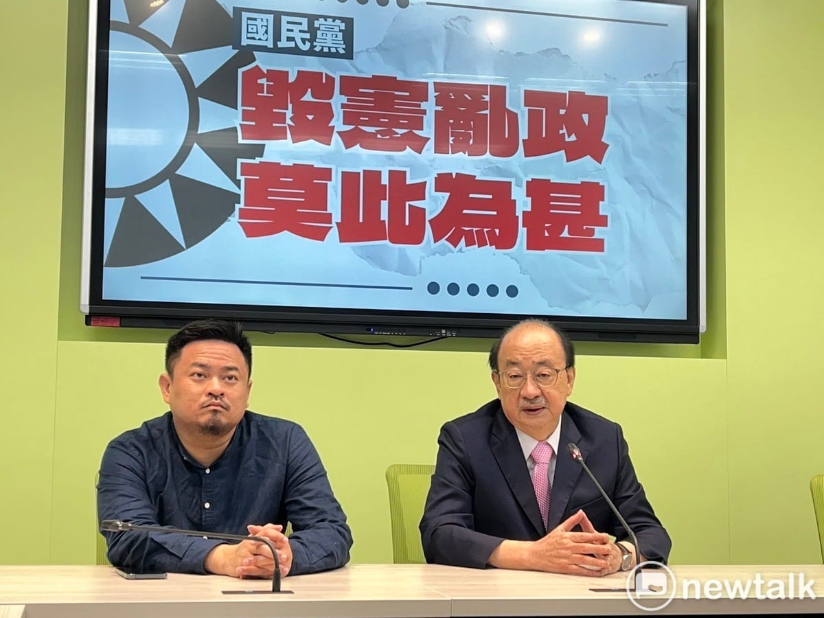 民進黨立院黨團總召柯建銘今召開記者會批評國民黨「毀憲亂政」。 圖：金大鈞/攝