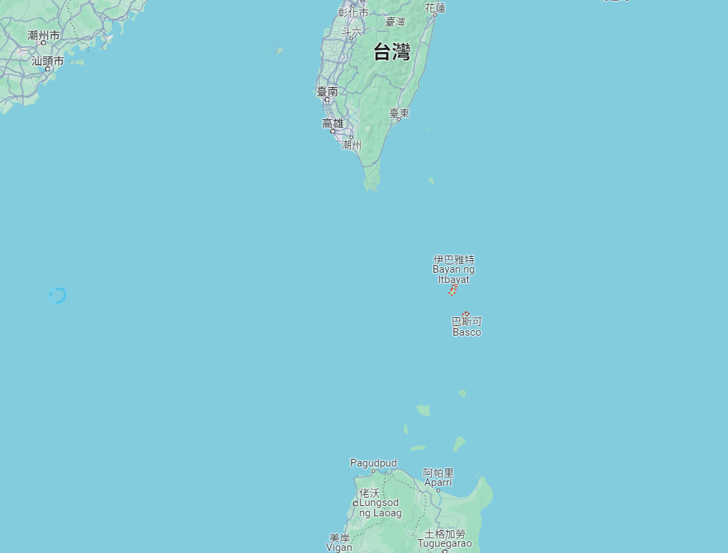 菲律賓巴丹群島位置離台灣相當接近。 圖 : 翻攝自GOOGLE地圖