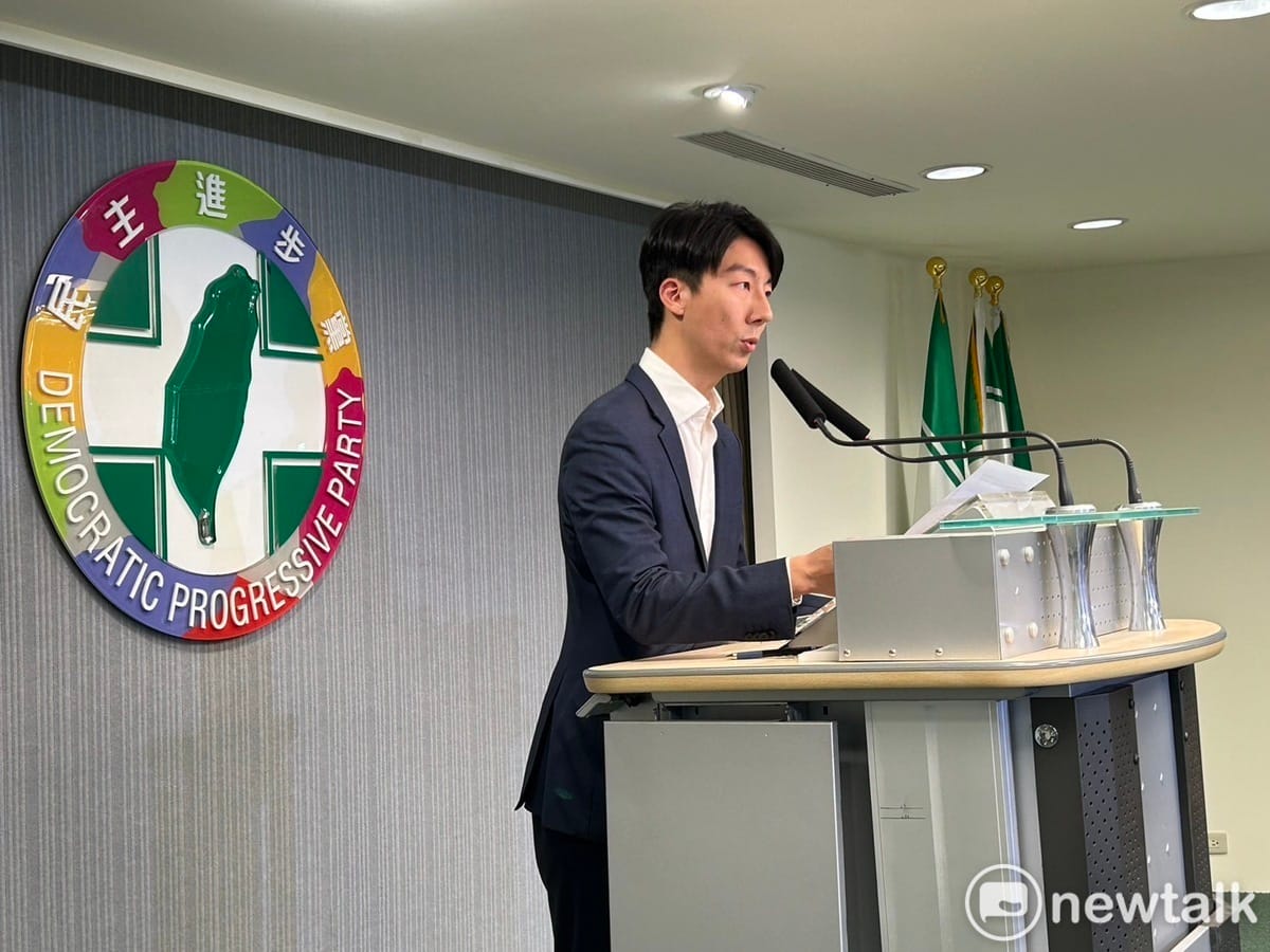 民進黨發言人吳崢。 圖：黃宣尹攝