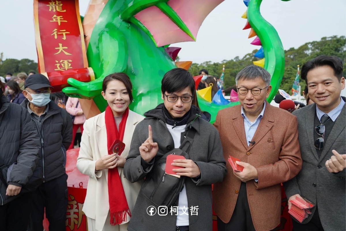 被詢問到民眾黨前立委蔡壁如即將接任中市府顧問一事，高虹安表示，大家在各個地方深耕，如果能跟地方政府有一些合作，都會有加分的效果。左一為新竹市長高虹安 翻攝自 柯文哲 臉書