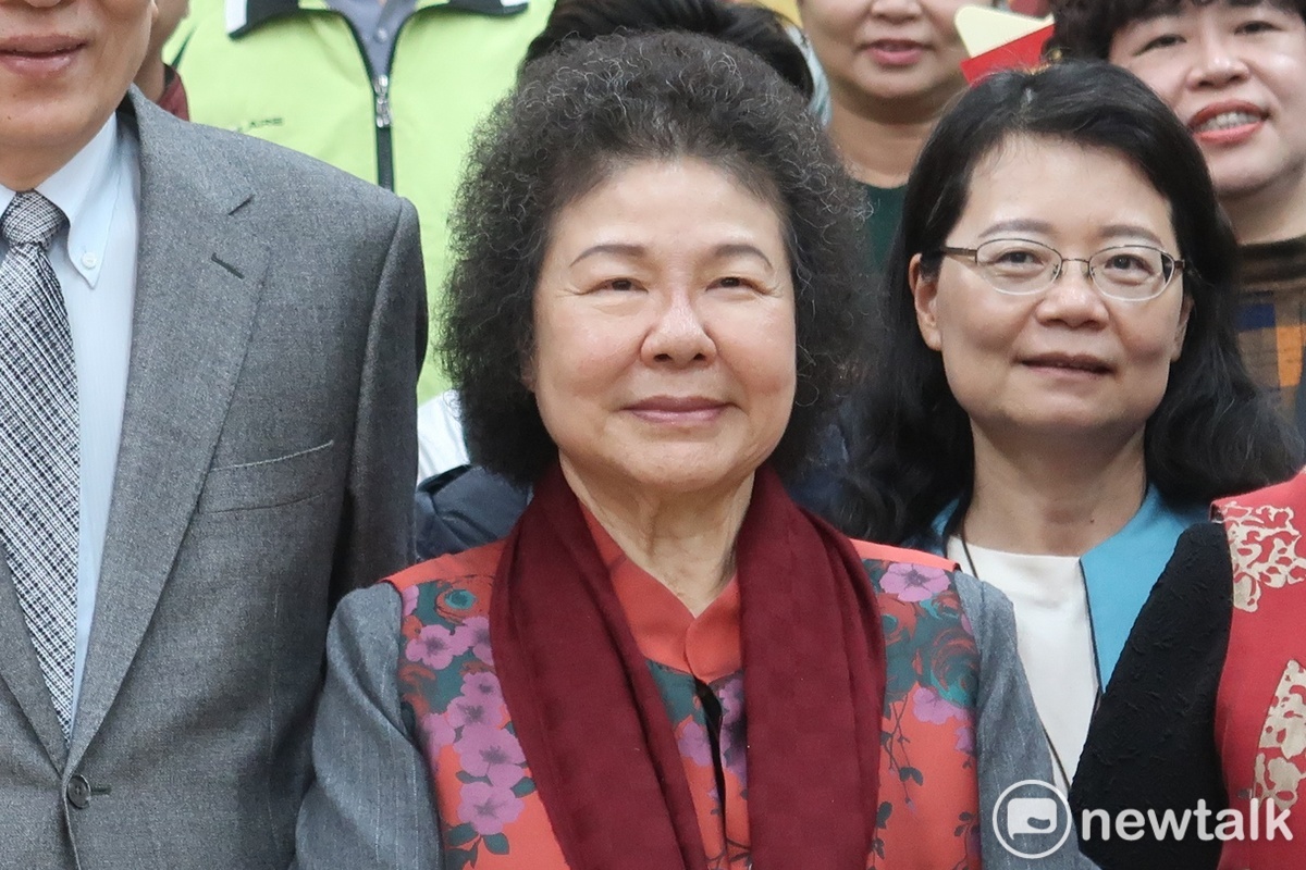 監察院15日舉行新春團拜，院長陳菊致詞。 圖：林朝億/攝