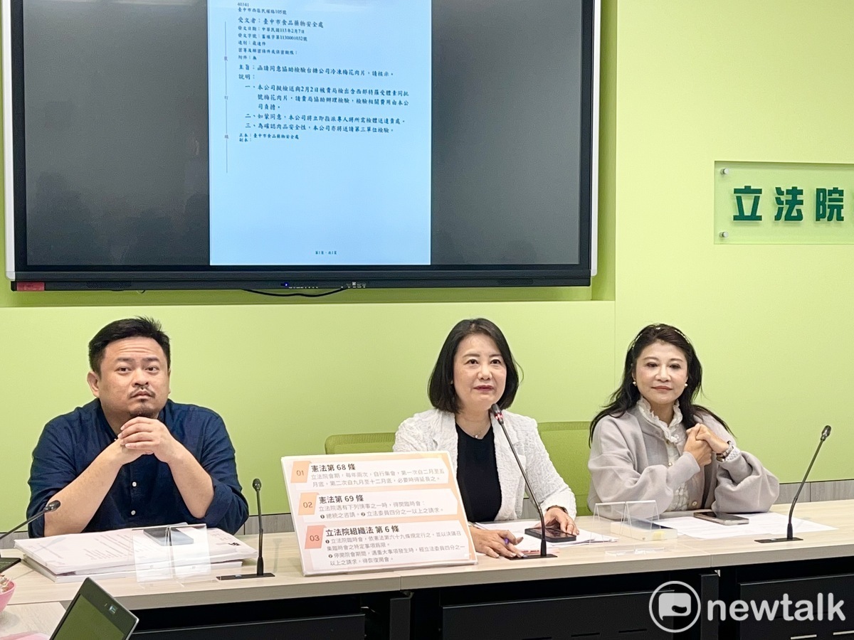民進黨立院黨團召開記者會，洪申翰怒批盧秀燕「擔心釐清真相」。 圖：金大鈞/攝