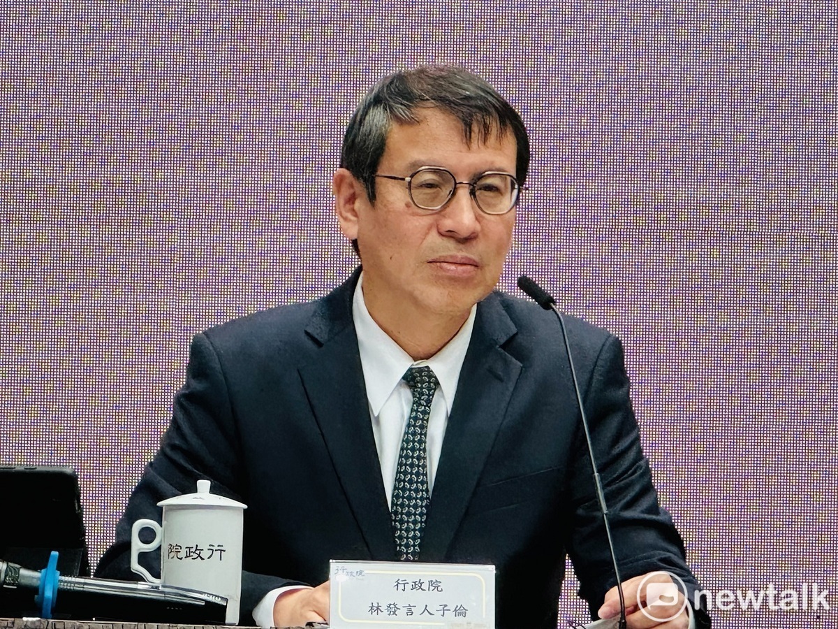 行政院發言人林子倫。 圖：謝莉慧/攝