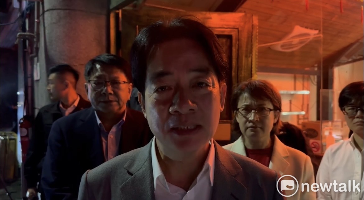 賴清德晚間行程間受訪表示，陳俊翰沒有辦法度過難關，大家都非常難過，謝謝他過去願意擔任民進黨不分區立委候選人。 圖：黃宣尹攝