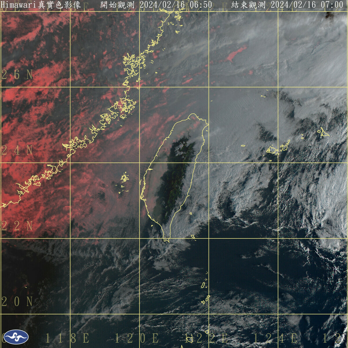 鋒面快閃桃園以北 東半部局部雨 東北季風晚起減弱