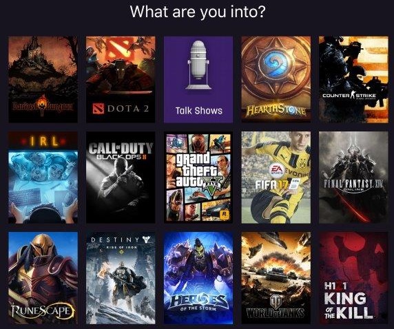 Twitch App現在也可依遊戲類別挑選實況頻道觀看，大大方便使用手機觀看直播的觀眾！ 圖：Twitch／提供