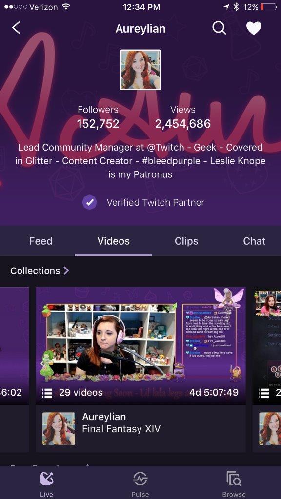 Twitch 表示新App的個人頻道頁面內容檢視，將會變得更直覺，而且還可以左右滑動來觀賞不同影片。 圖：Twitch／提供