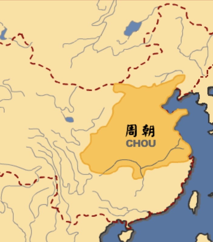 周代疆域。 圖：翻攝自百度