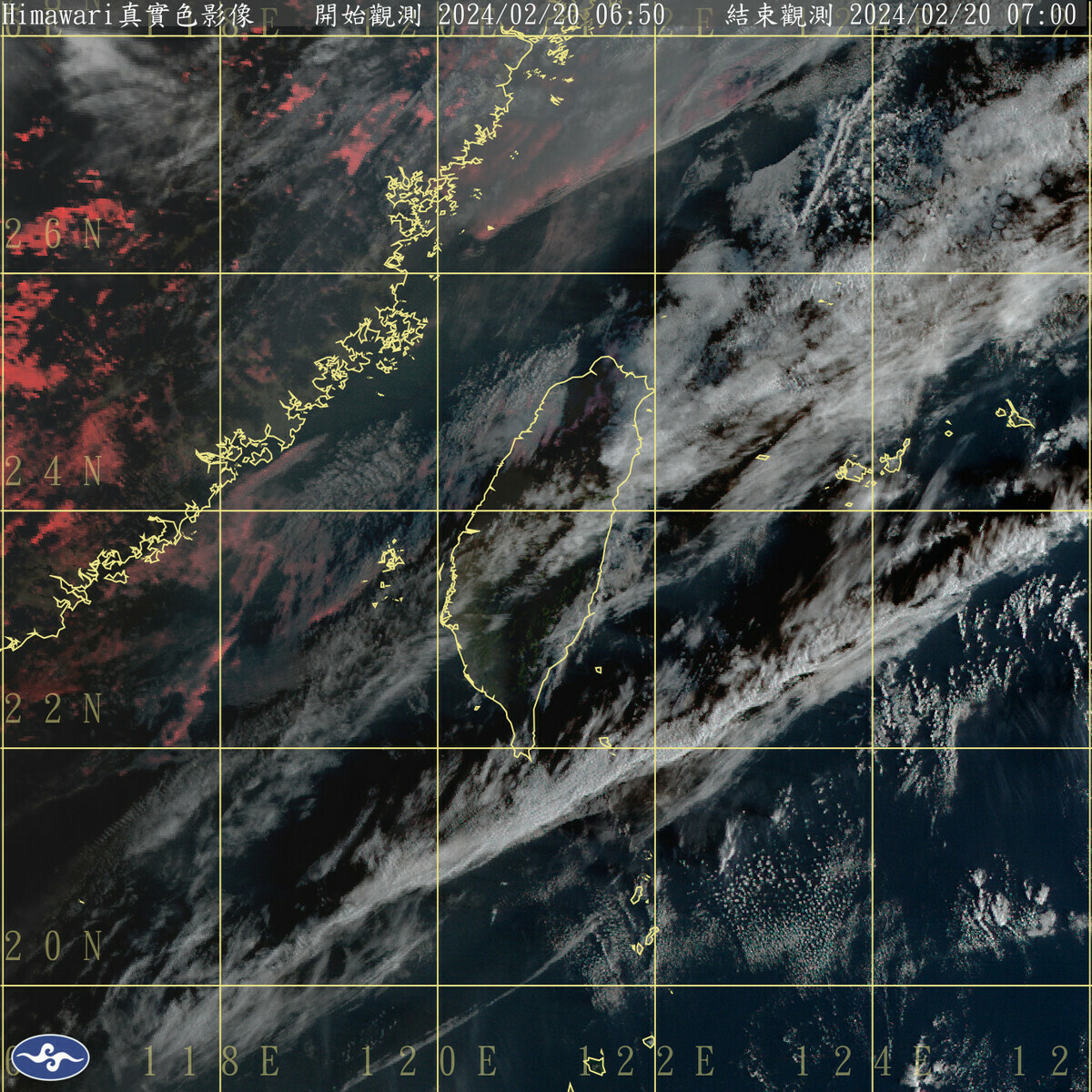 今天全台各地包括澎湖、金門、馬祖，大多是多雲到晴的好天氣，仍然是東半部地區與恆春半島將有零星短暫陣雨。 圖：中央氣象署／提供