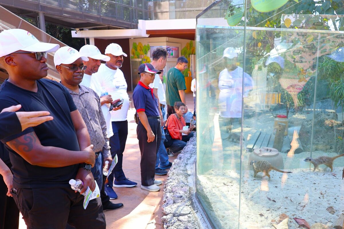 姆巴巴內市訪團參觀壽山動物園。 圖：高雄市行國處/提供