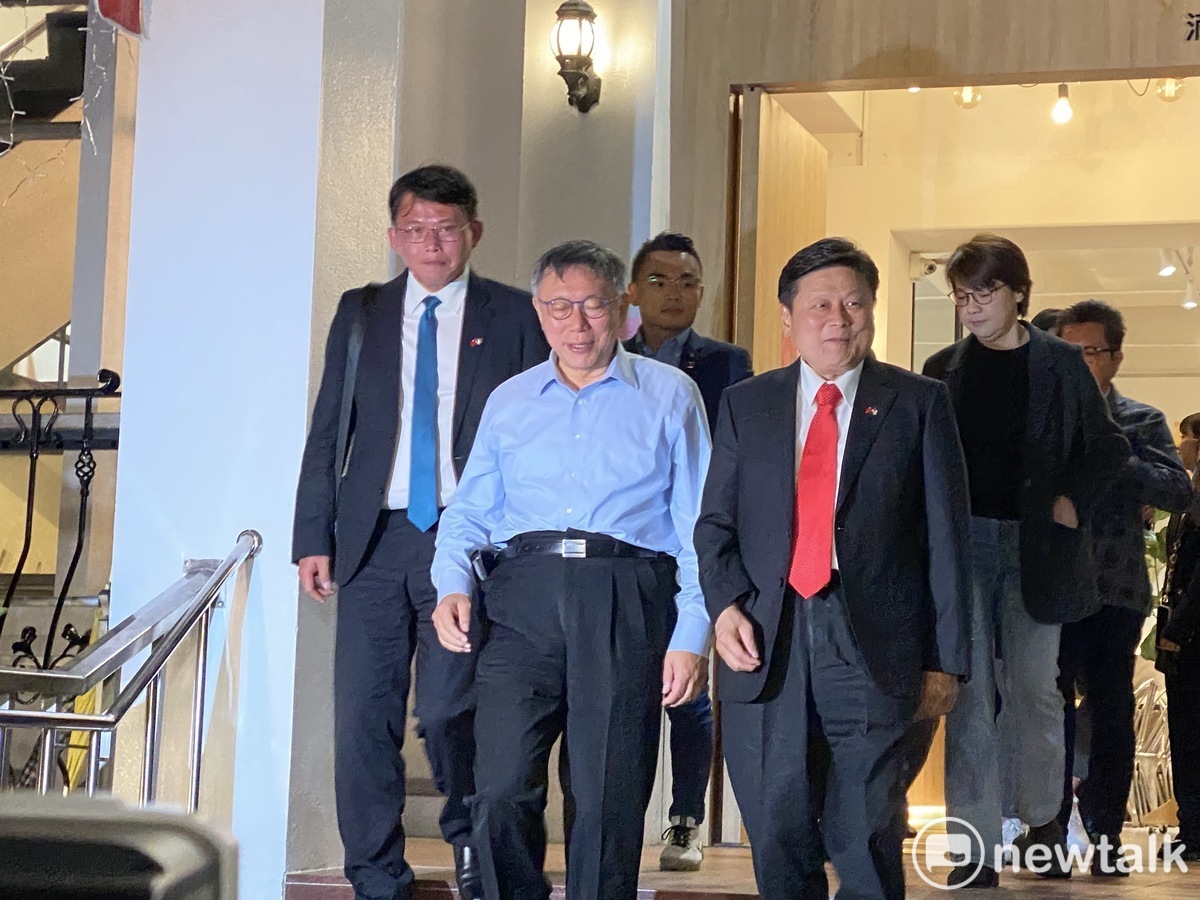 民眾黨主席柯文哲、藍白黨團三長今天餐敘。 圖：周煊惠 / 攝