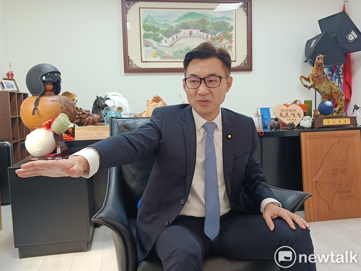 江啟臣暢談國會外交的重要性。 唐復年/攝