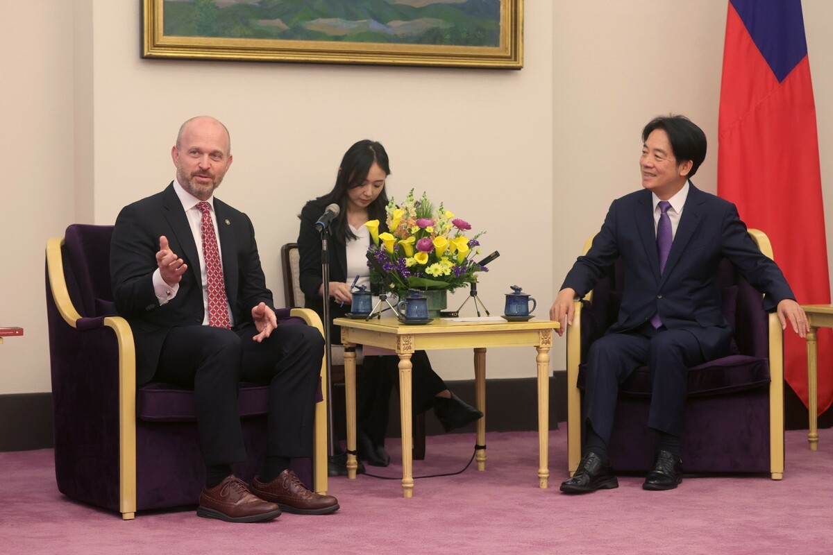 賴清德接見「傳統基金會」訪問團。 圖：總統府提供