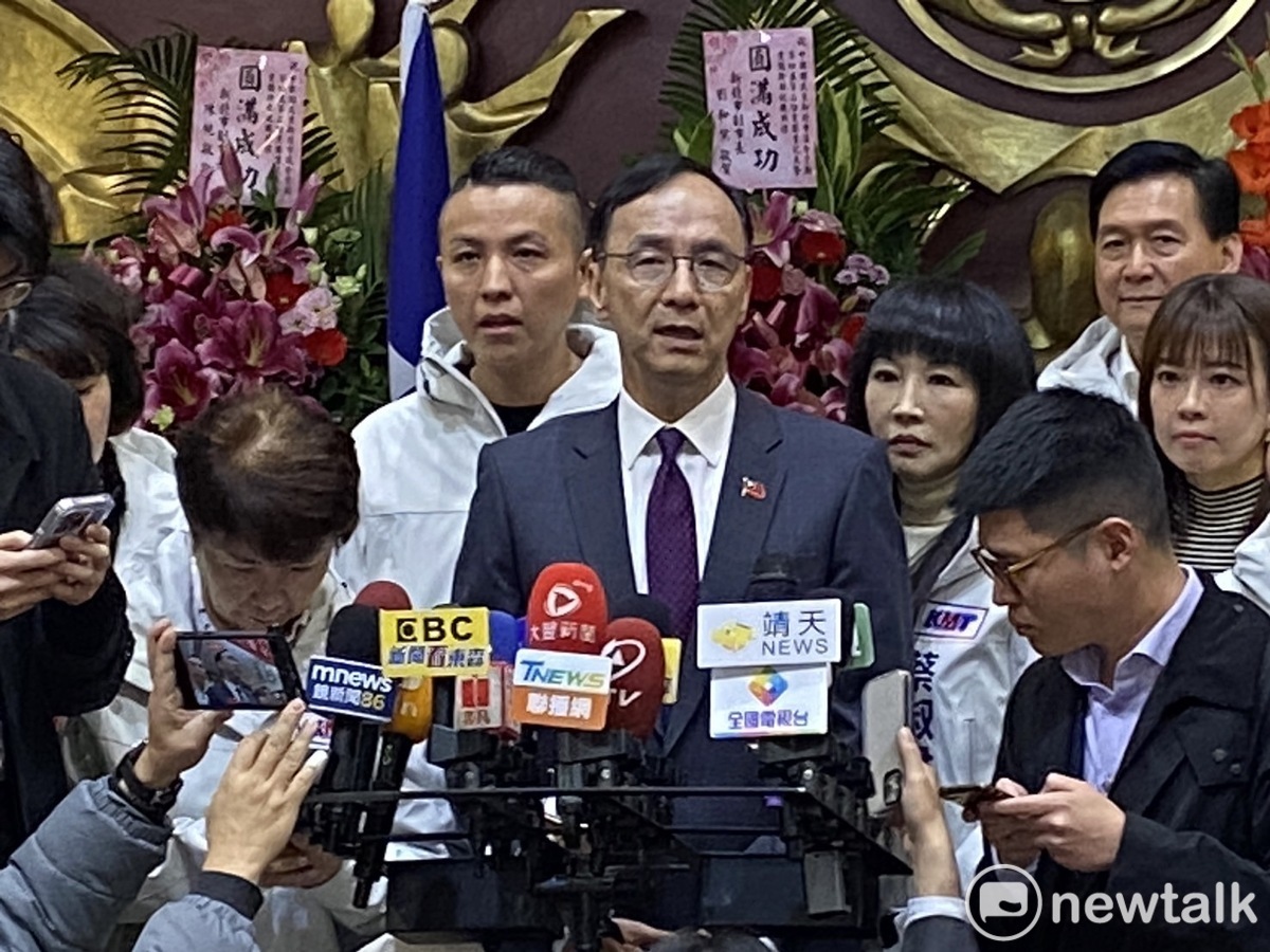 朱立倫表示，國民黨現階段就是要發揮最大戰力，把所有民眾關心的法案逐一通過，至於外界各種傳言，是民進黨的陰謀或特定人士的小動作，無須討論。 圖：林昀真/攝