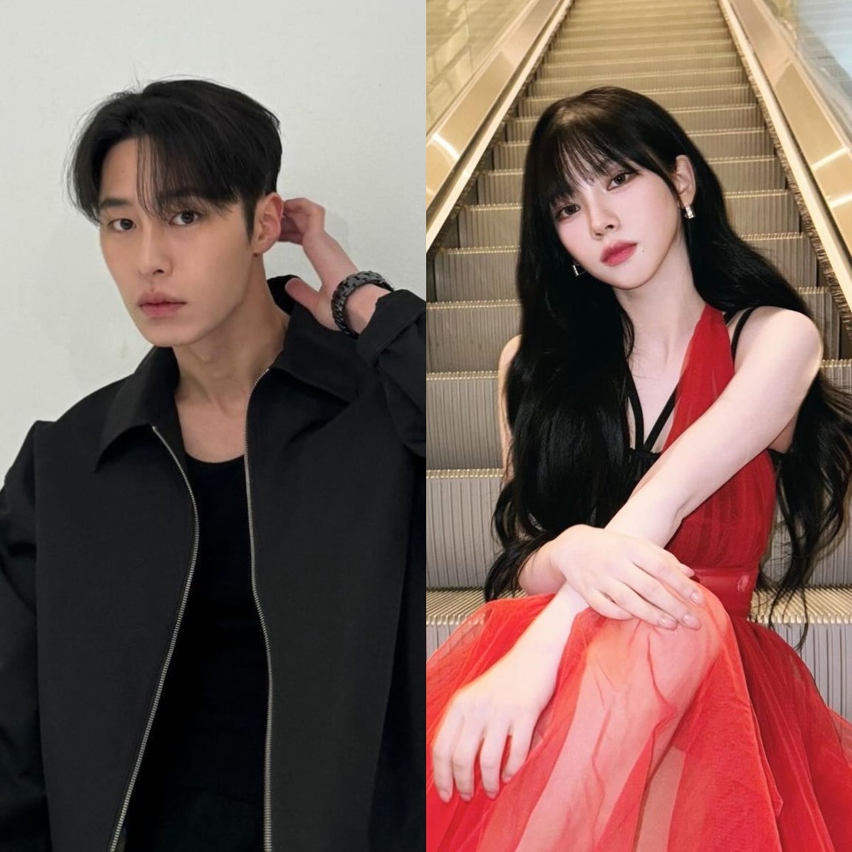Karina今（27）日被爆出正和男演員李宰旭交往中。 圖：翻攝自李宰旭、Karina IG