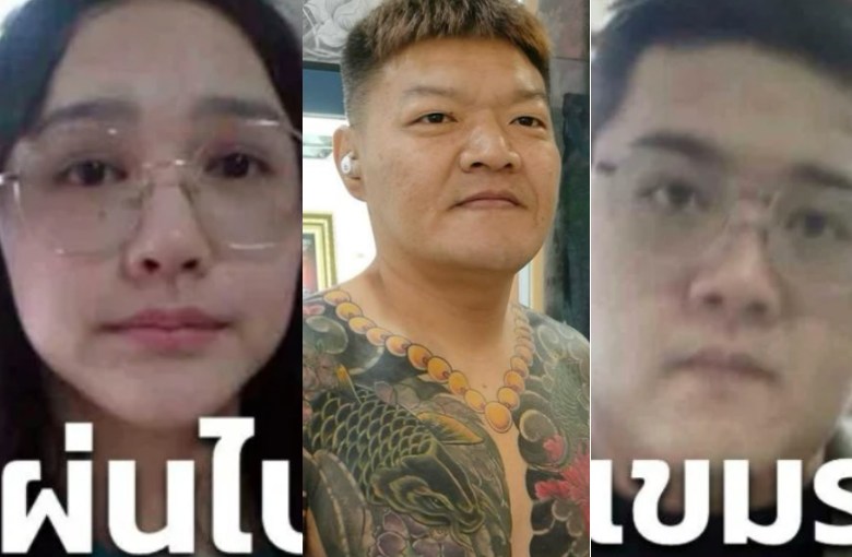 石茂強(圖中)25日被發現棄屍在泰國機場，24歲嫌犯周宇凡(CHOU YU-FAN，圖右)今日搭機逃回台灣被逮。 圖:翻攝自dailynews