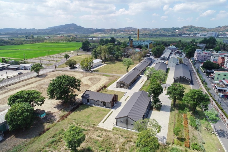 改造後旗糖農創園區倉庫群與開放空間。 圖：高雄市都發局/提供