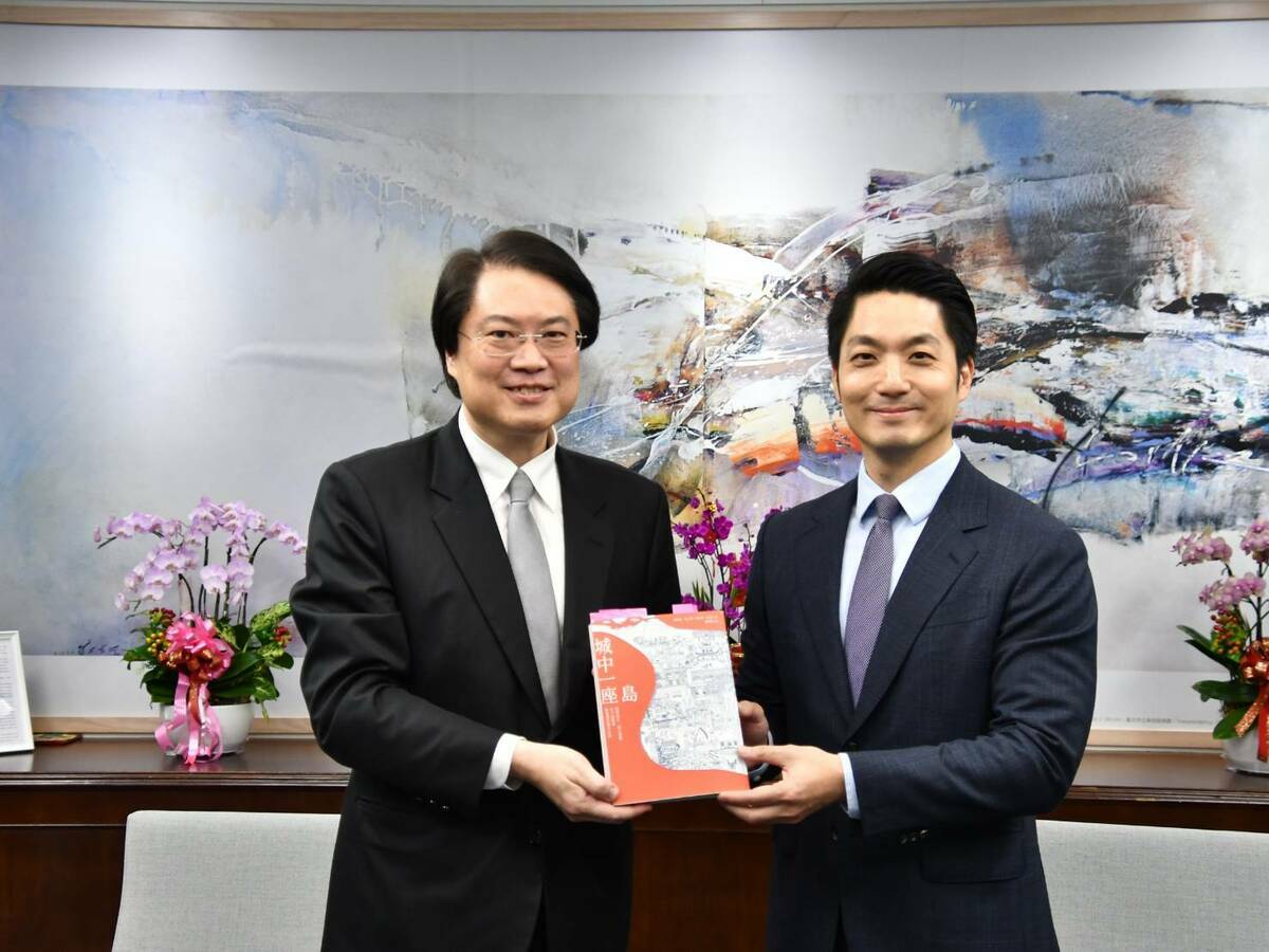 林右昌赴台北市政府拜會蔣萬安，就社子島議題進行討論。 圖：內政部提供