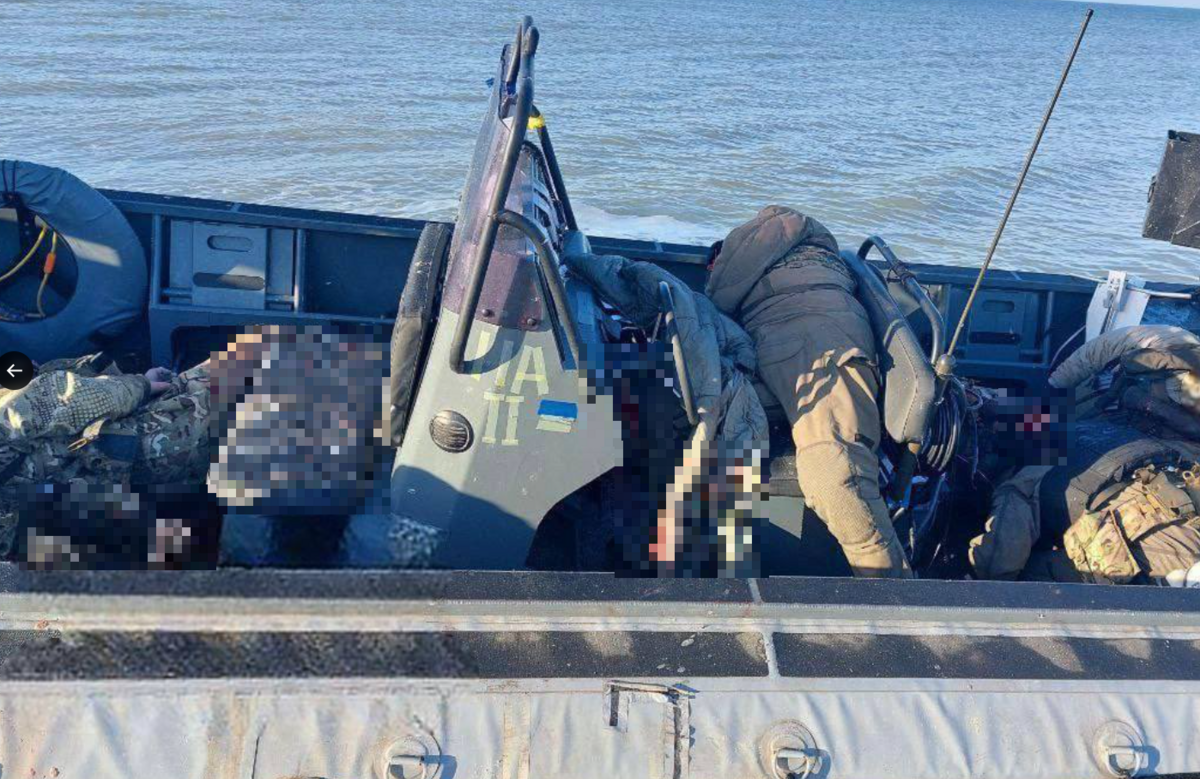 烏克蘭海軍特種 73 分隊在赫爾松方向登陸失敗，小隊全體陣亡。 圖：翻攝自 NiKITa X（前推特）帳號