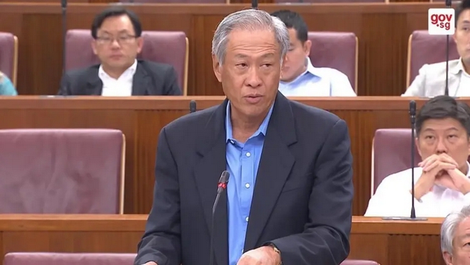 新加坡國防部長黃永宏。 圖 : 翻攝自第一軍情