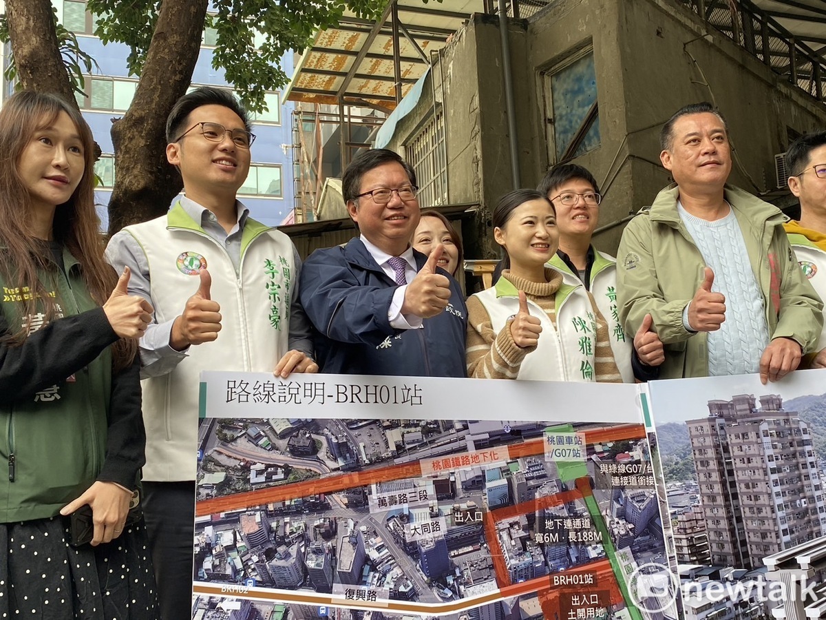 鄭文燦視察桃園捷運棕線計畫。 圖：林昀真/攝