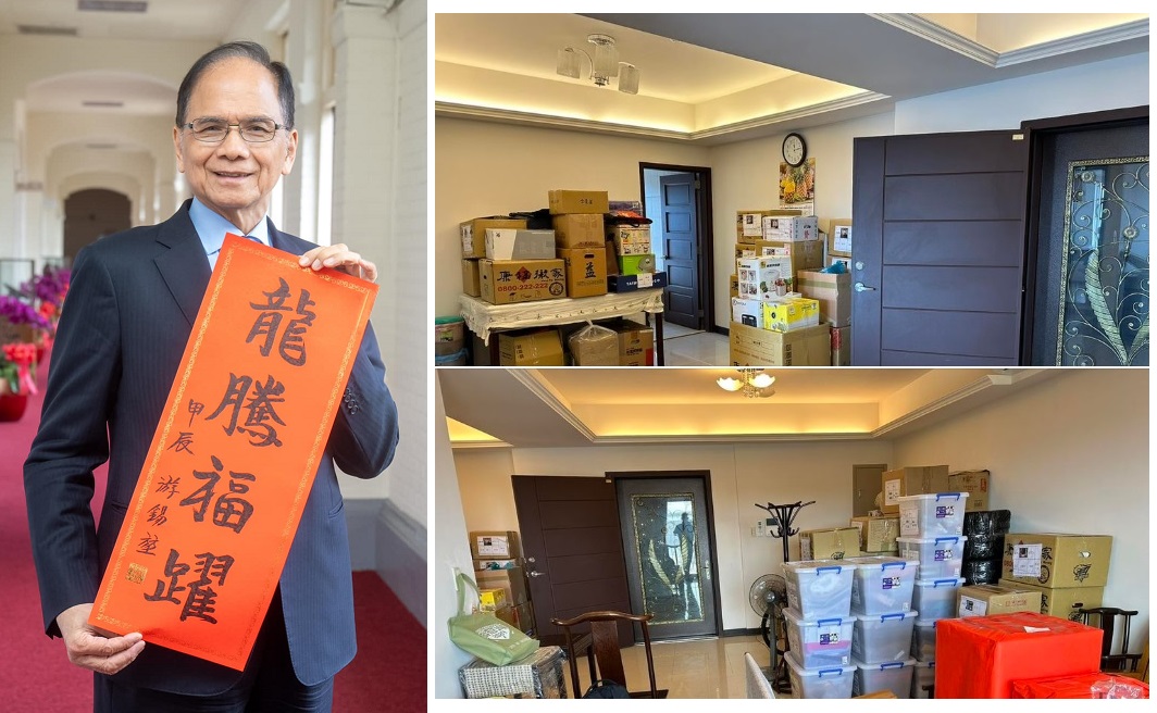 前立法院長游錫堃（左圖）確定連任失利後，隨即找房、租房，4日在臉書宣布開始搬新家。 圖：翻攝自游錫堃臉書