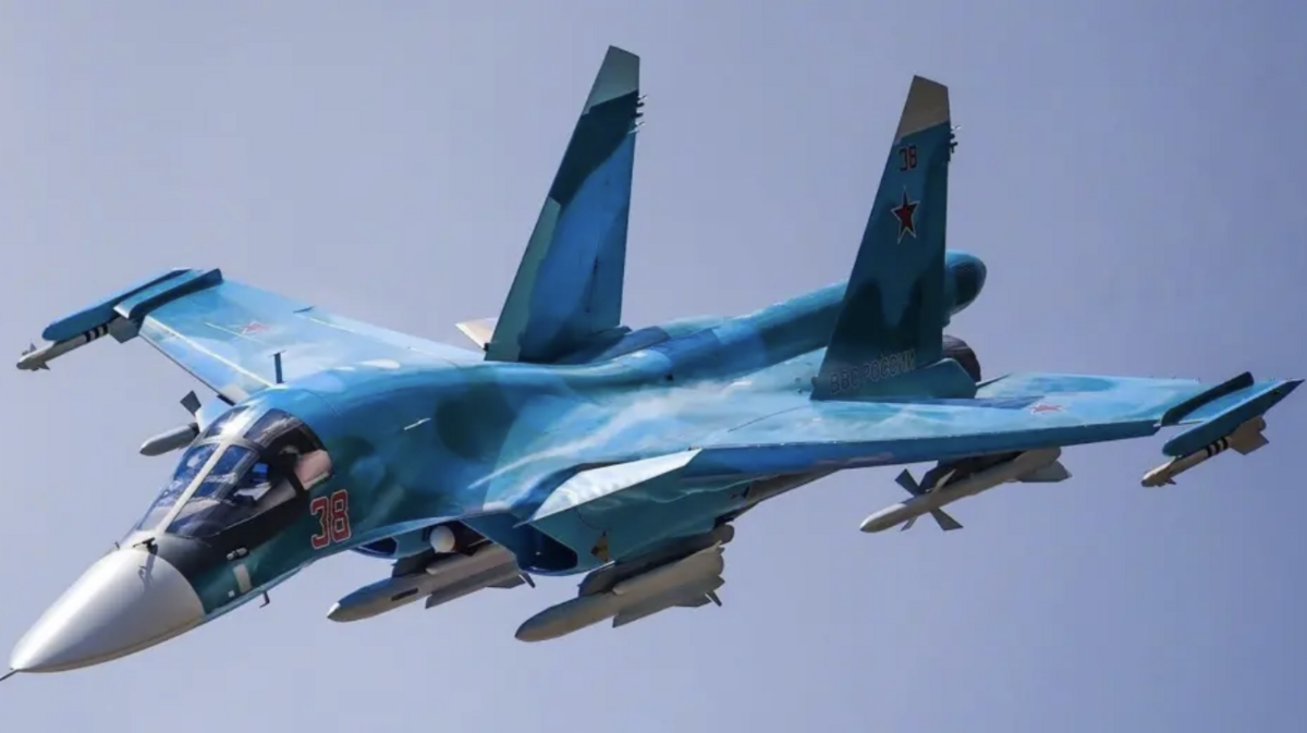 蘇-34戰鬥轟炸機。 翻攝自 騰訊網  河东三叔