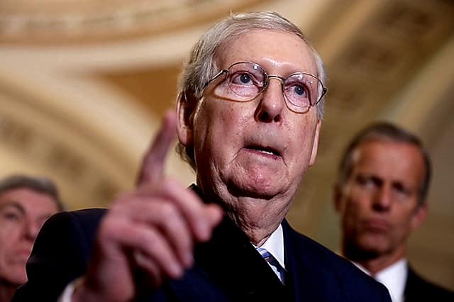 美國聯邦參議院共和黨領袖麥康奈（Mitch McConnell）。 圖／翻攝自臉書