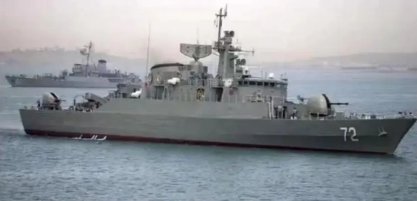 美國指控，胡塞組織的導彈與武器，多由伊朗提供。圖為伊朗海軍「厄爾布爾士號」護衛艦。 圖 : 翻攝自騰訊網