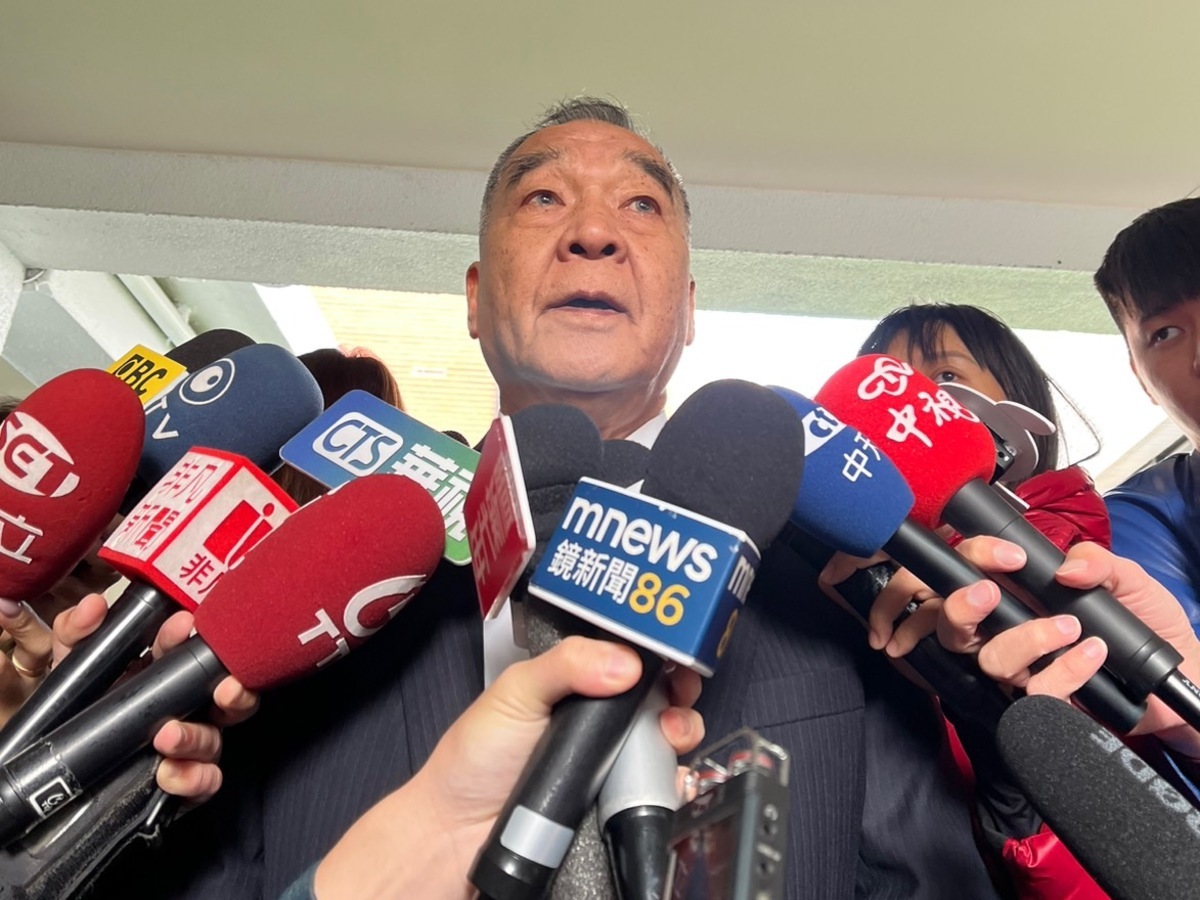 國防部長邱國正今日澄清第一擊要件修正原因。 圖：金大鈞/攝