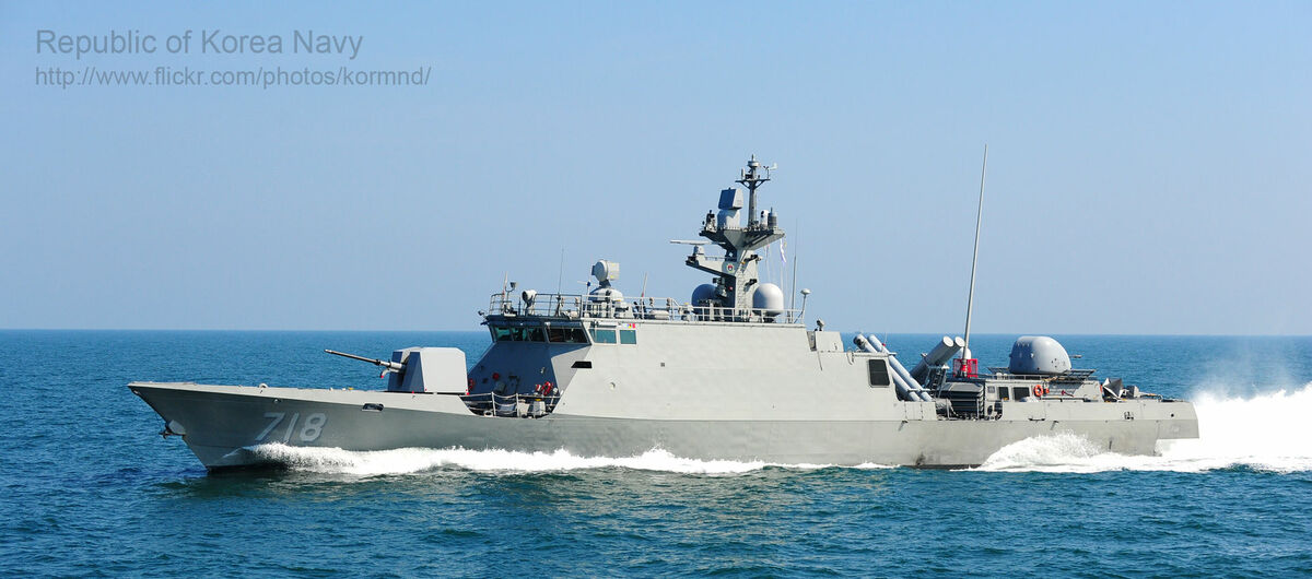南韓海軍「尹永夏級」飛彈艇。 圖：翻攝維基百科/CC BY-SA 2.0/Korea Navy