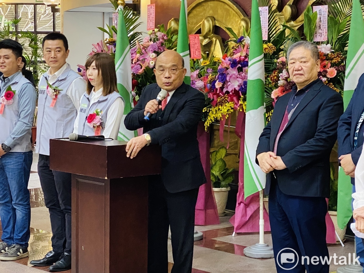 前行政院長蘇貞昌出席民進黨新北市議會黨團幹部交接典禮。 圖：周煊惠 / 攝